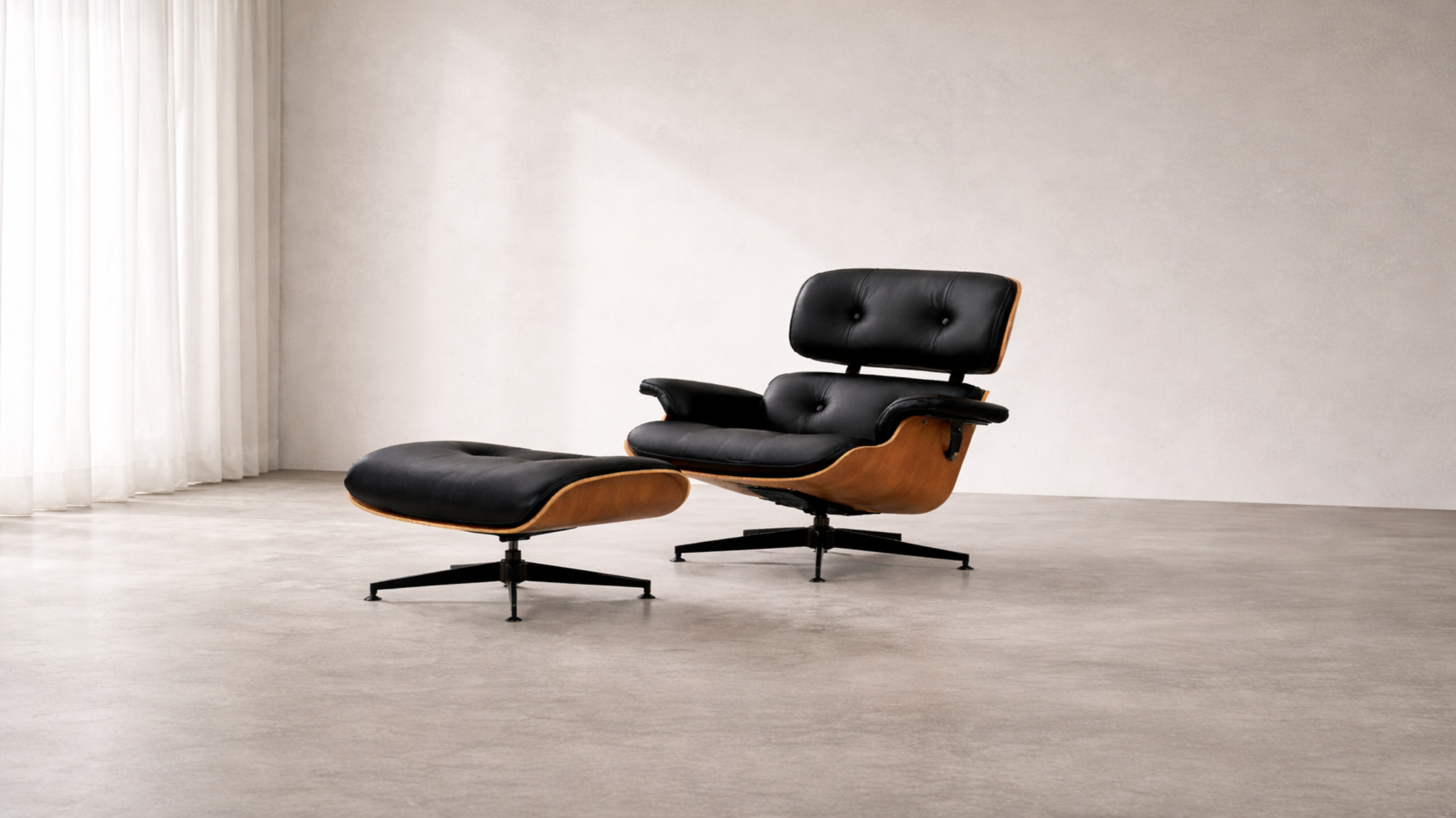 Eames Lounge Chair and Ottoman in Modern Interior